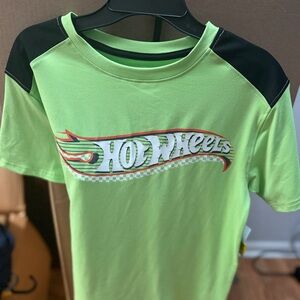 Mattel Hot Wheels Neon Green and Black Kids Tee and shorts